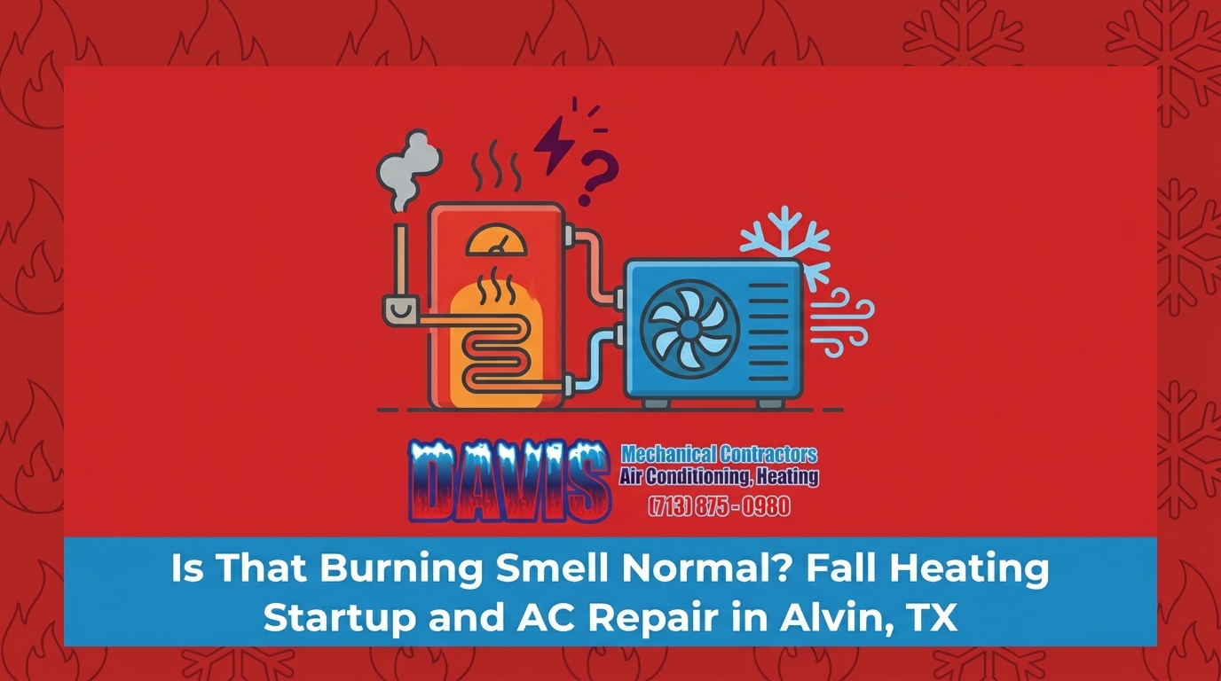 Is That Burning Smell Normal? Fall Heating Startup and AC Repair in Alvin, TX — featured image